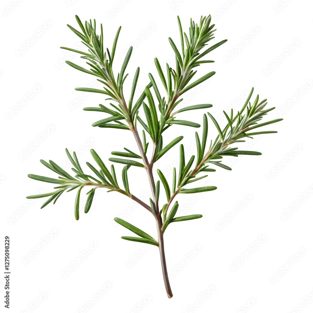 Fototapeta premium Here's a and keywords for your rosemary sprig stock photoFresh Rosemary Sprig Isolated on White