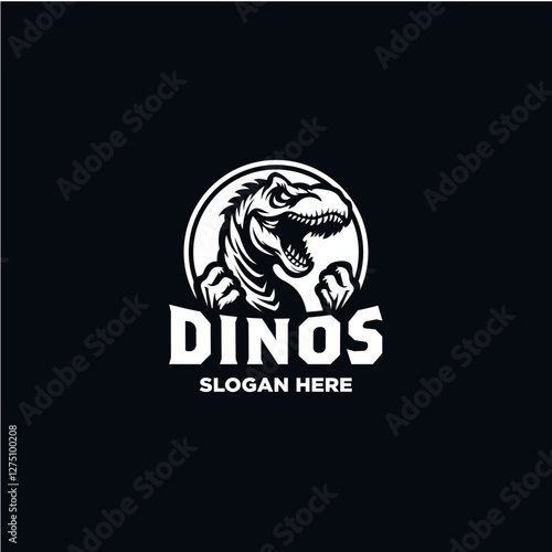 rustic angry dinosaur Raptor Face Clipart, Tyrannosaurus T Rex or Velociraptor Head for Jurassic Prehistoric Wildlife Logo