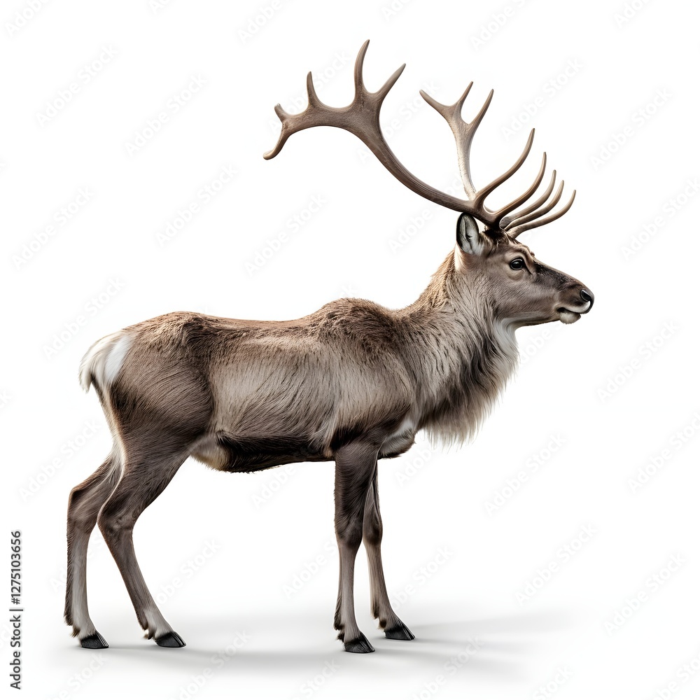 Fototapeta premium Majestic Male Deer with Large Antlers