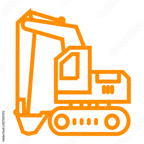 excavator and truck