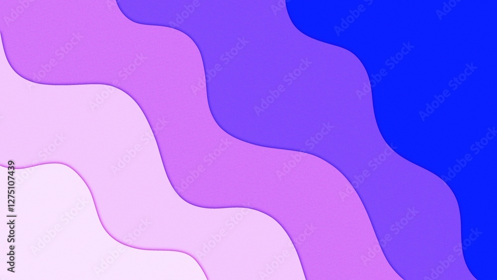 Obraz premium Pink purple blue gradient wave abstract background with shadow