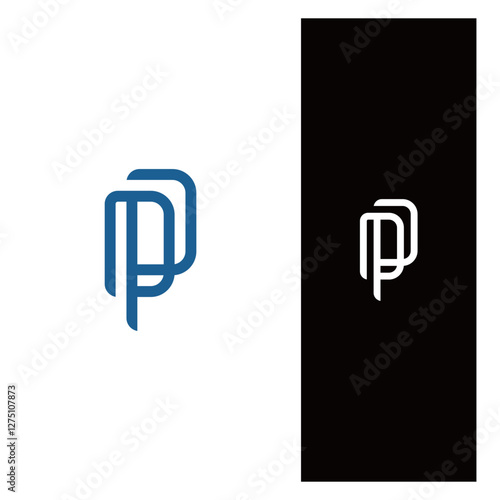 PD, DP lettering monogram icon logo 