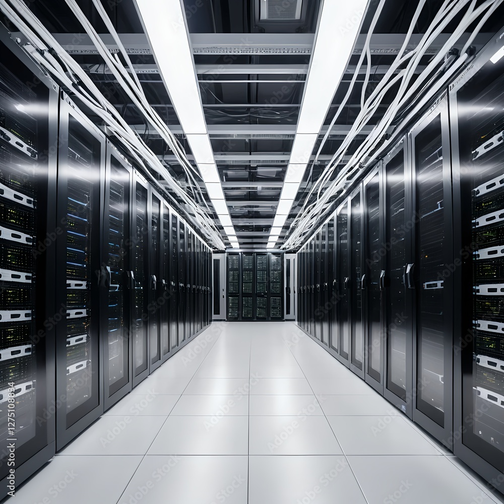 Server Room, Data Center Interior Server Room, Data Center Interior