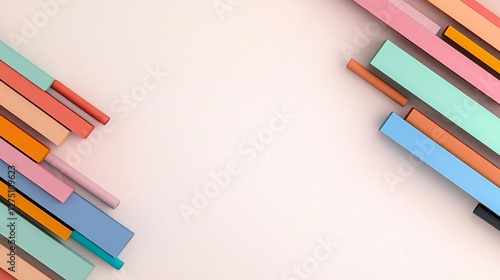 minimal photostock of a  3d smooth different shapes photo