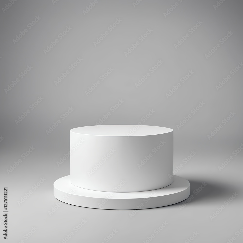 Minimalist White Cylinder Display Pedestal Minimalist White Cylinder Display Pedestal