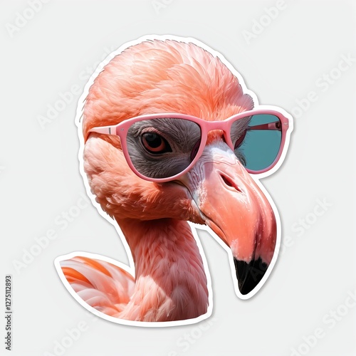 Flamingo with Sunglasses photo