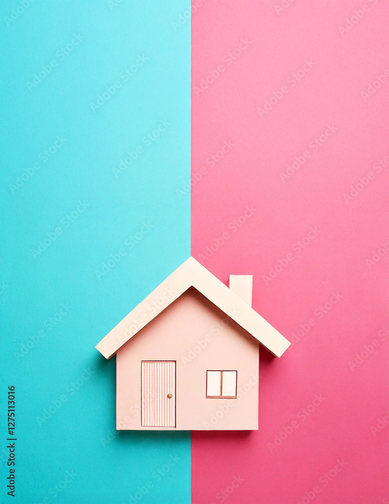 Generated Image by Firefly. Colorful paper house, Home insurance, real estate agent offer house, property insurance and security, affordable housing concepts. Generated Image by Firefly. Colorful paper house, Home insurance, real estate agent offer house, property insurance and security, affordable housing concepts.