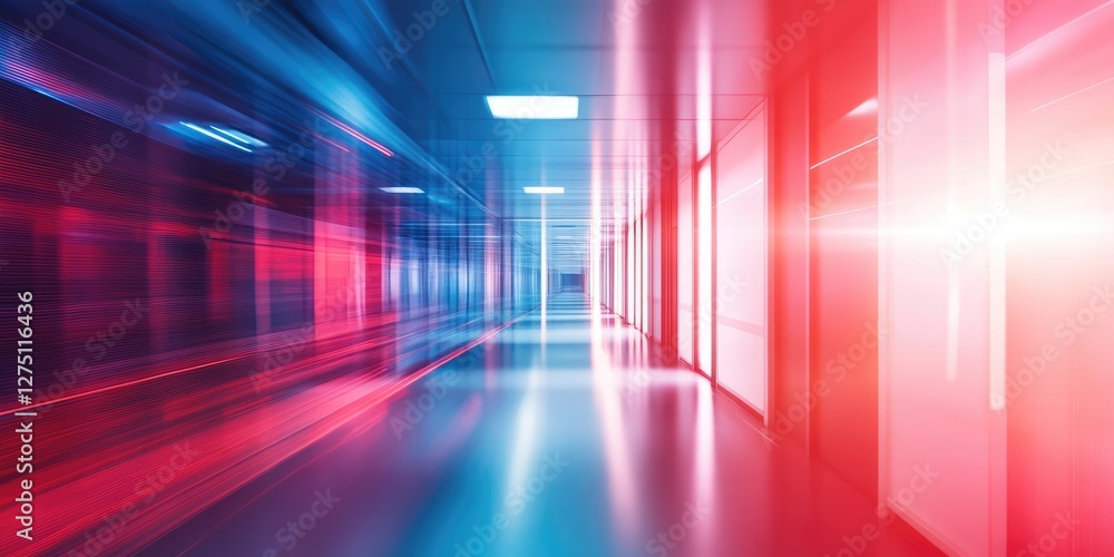 Futuristic Corridor with vibrant light streaks Futuristic Corridor with vibrant light streaks