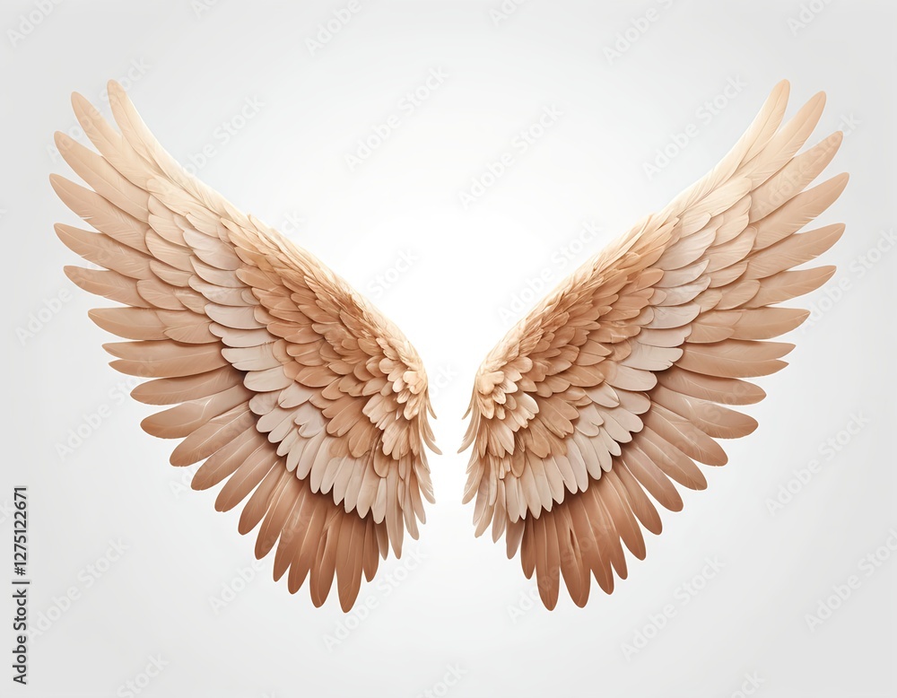 Fototapeta premium Beige Angel Wings