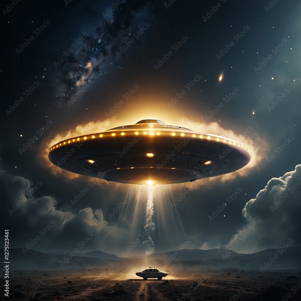UFO Abduction Scene UFO Abduction Scene