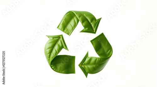 Environmentally friendly recycling arrow in green 