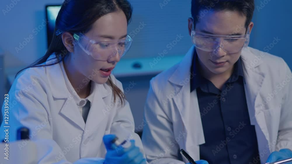 Scientist drop and swing mix chemical a petri dish in laboratory for research on pharmacy medical for healing and antibody for protect disease and virus Scientist drop and swing mix chemical a petri dish in laboratory for research on pharmacy medical for healing and antibody for protect disease and virus