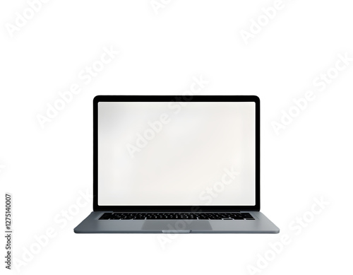 laptop mockup front view transparent background