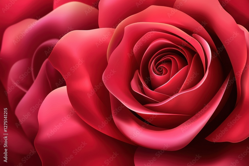Close-Up of Elegant Red Rose Petals with Soft Texture and Detail Close-Up of Elegant Red Rose Petals with Soft Texture and Detail