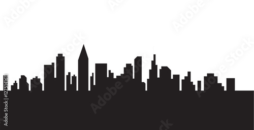 City Skyline Silhouette vector illustration 