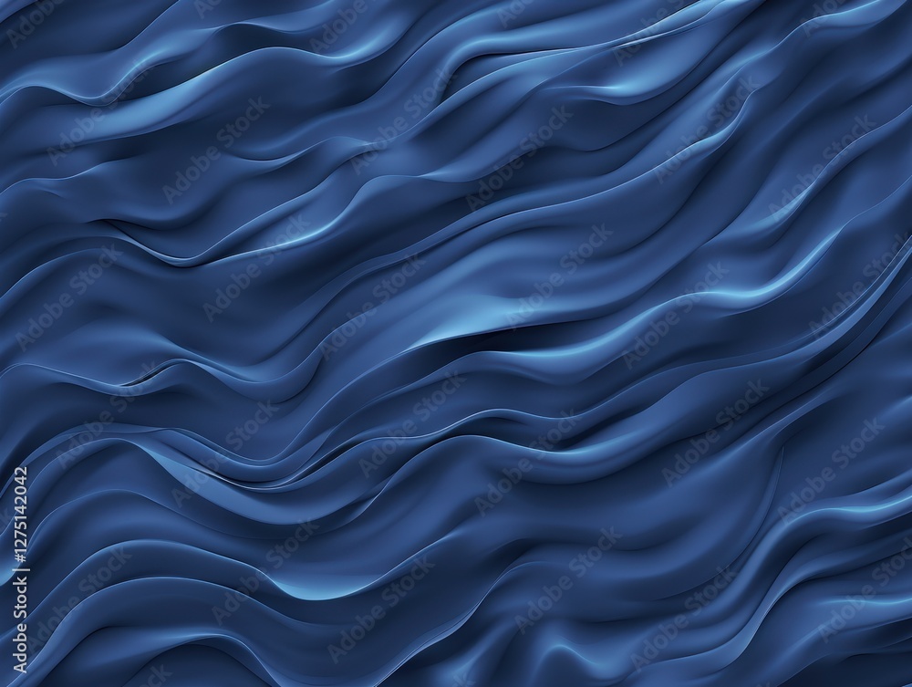 Obraz premium Blue fluid abstract with curves and shadow gradient. Use background and wallpaper