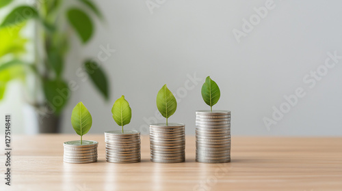 Financial Growth: Coins are...