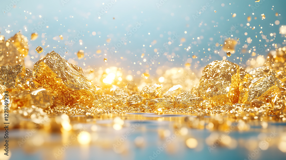 Gold investment and background image showing gold.