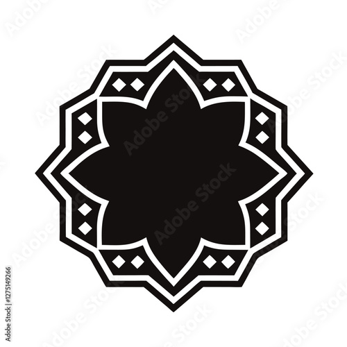black and white star vector illustration