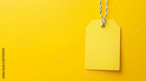 Blank Price Tag: A yellow b...