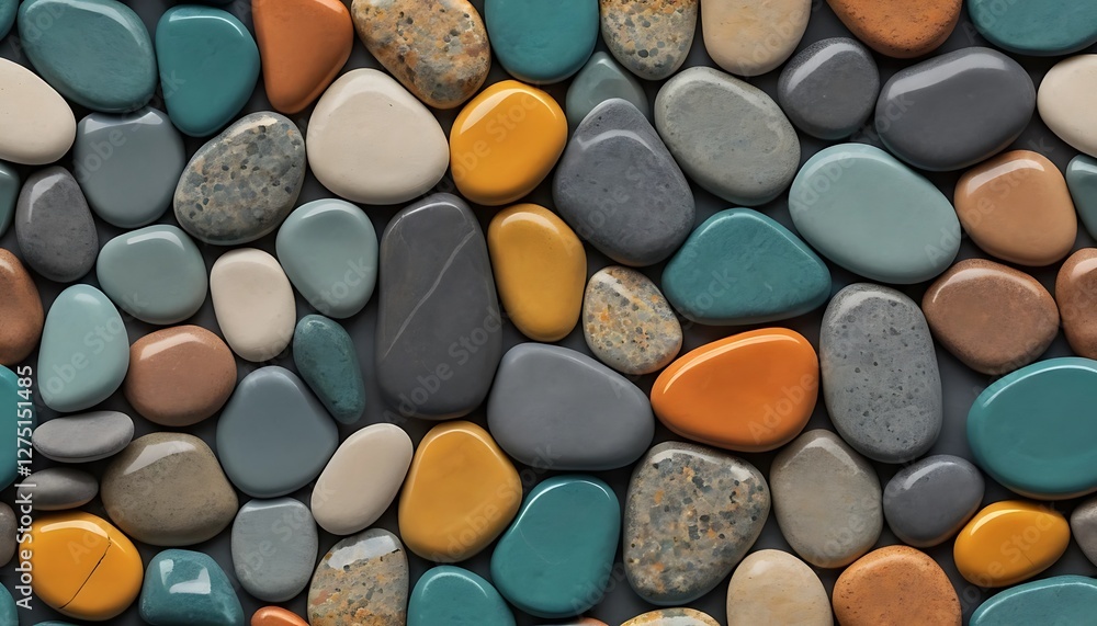 Chromatic Pebbles, An Array of Smooth, Polished Stone Textures and Colors Chromatic Pebbles, An Array of Smooth, Polished Stone Textures and Colors