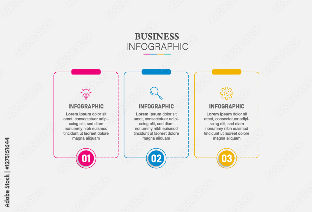 Fototapeta premium Infographics design vector and business icons with 3 options.