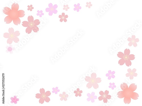 かわいい桜の花のフレーム