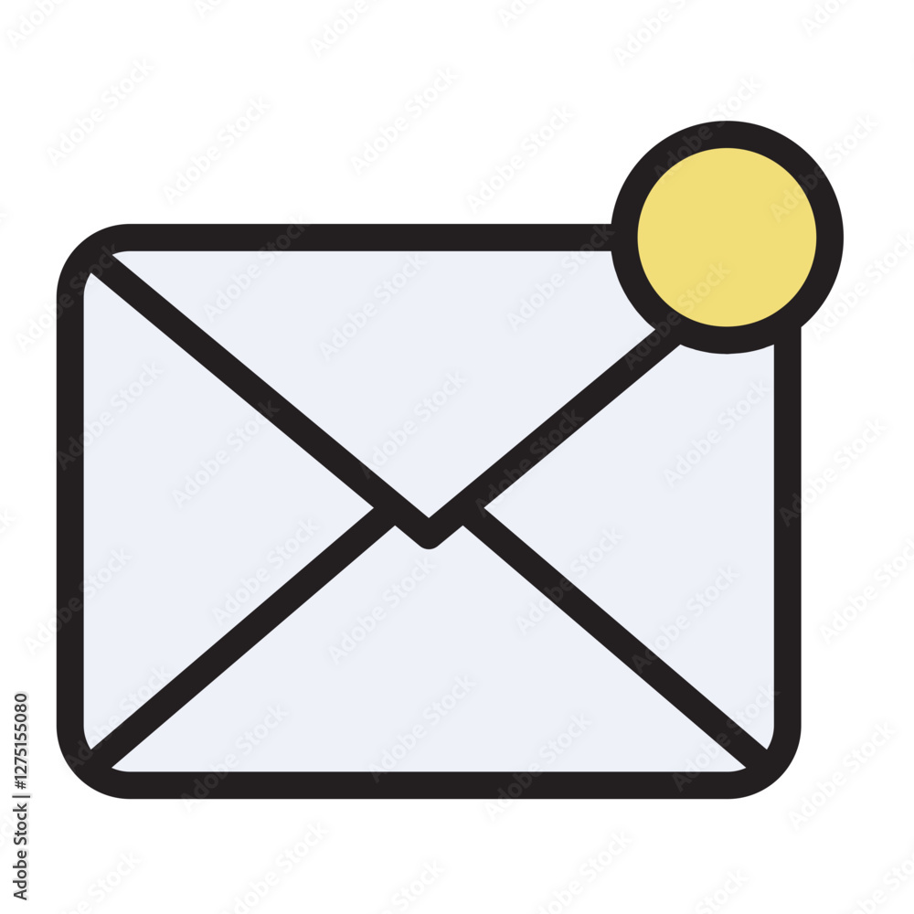 Message Notification Filled Line Icon Message Notification Filled Line Icon