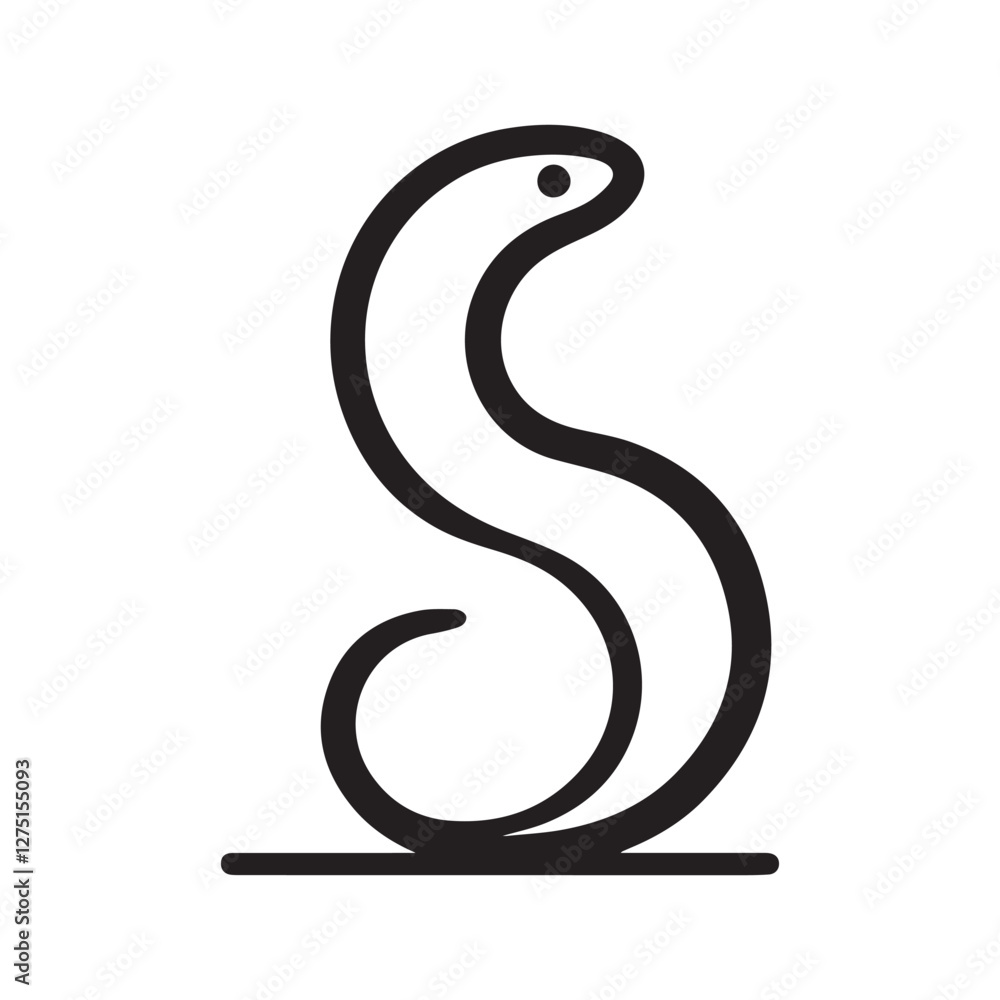 Obraz premium 2d eel logo on a white background
