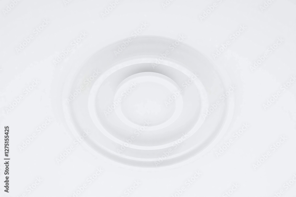 Fototapeta premium 3D rendering of white ceiling with circular concentric design