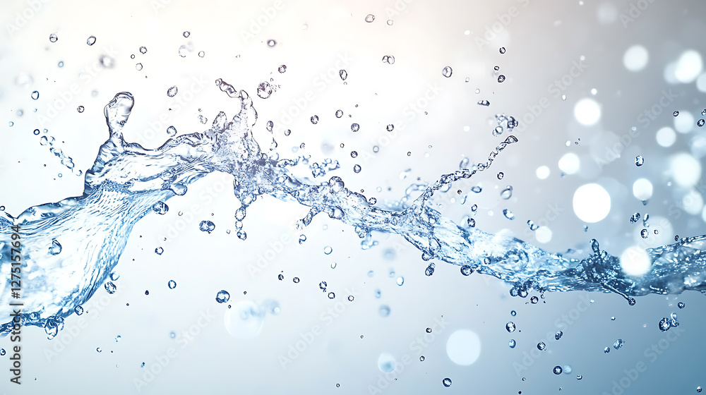 Dynamic water splash, bubbles, ripples, underwater light rays and tranquil ocean views Dynamic water splash, bubbles, ripples, underwater light rays and tranquil ocean views