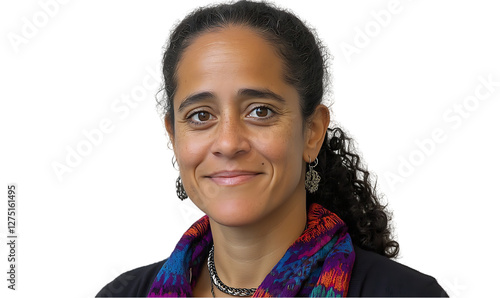 Woman portrait, smiling, professional, diverse, headshot, background, neutral color, possible use for business or educational purposes