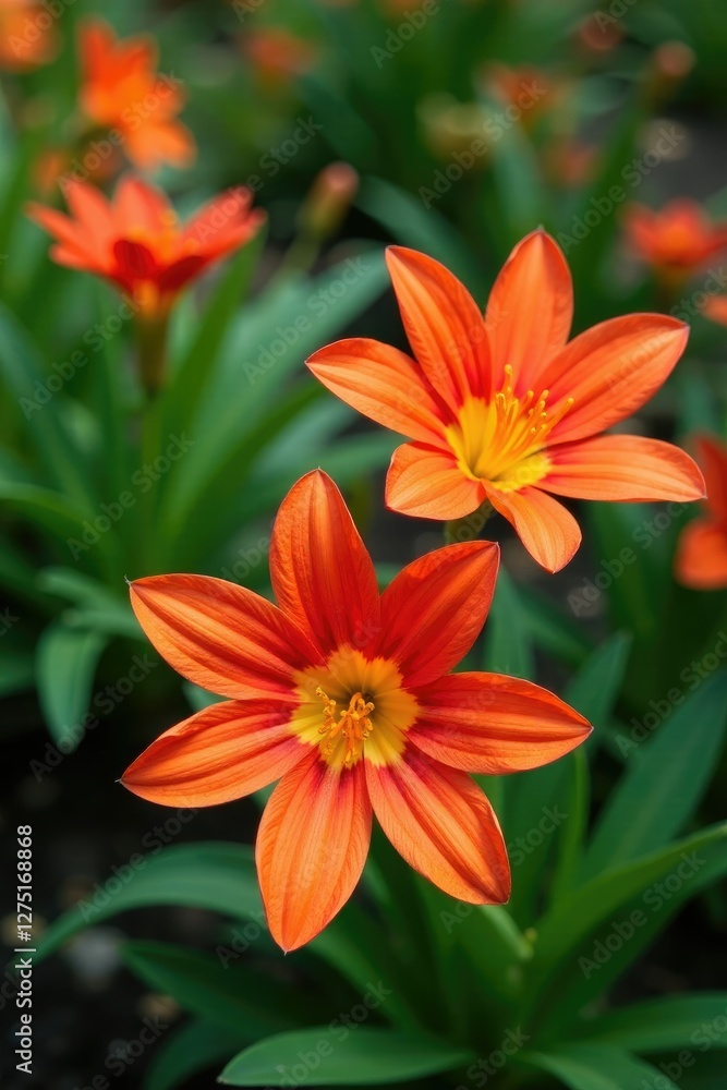 Anagiraceae flowers with stamens on a garden bed, plant, greenery Anagiraceae flowers with stamens on a garden bed, plant, greenery