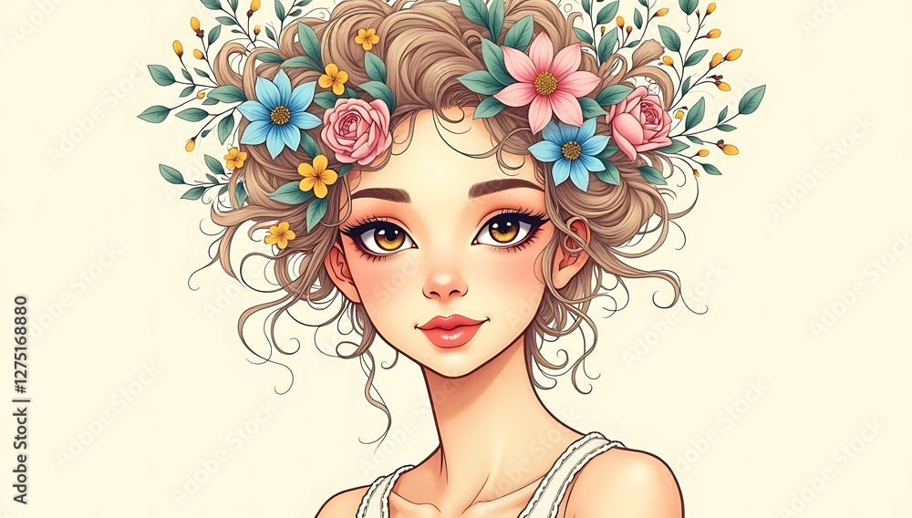 A minimalist line art illustration of a woman's face with abstract floral elements growing from her hair, symbolizing beauty and nature.
A minimalist line art illustration of a woman's face with abstract floral elements growing from her hair, symbolizing beauty and nature.