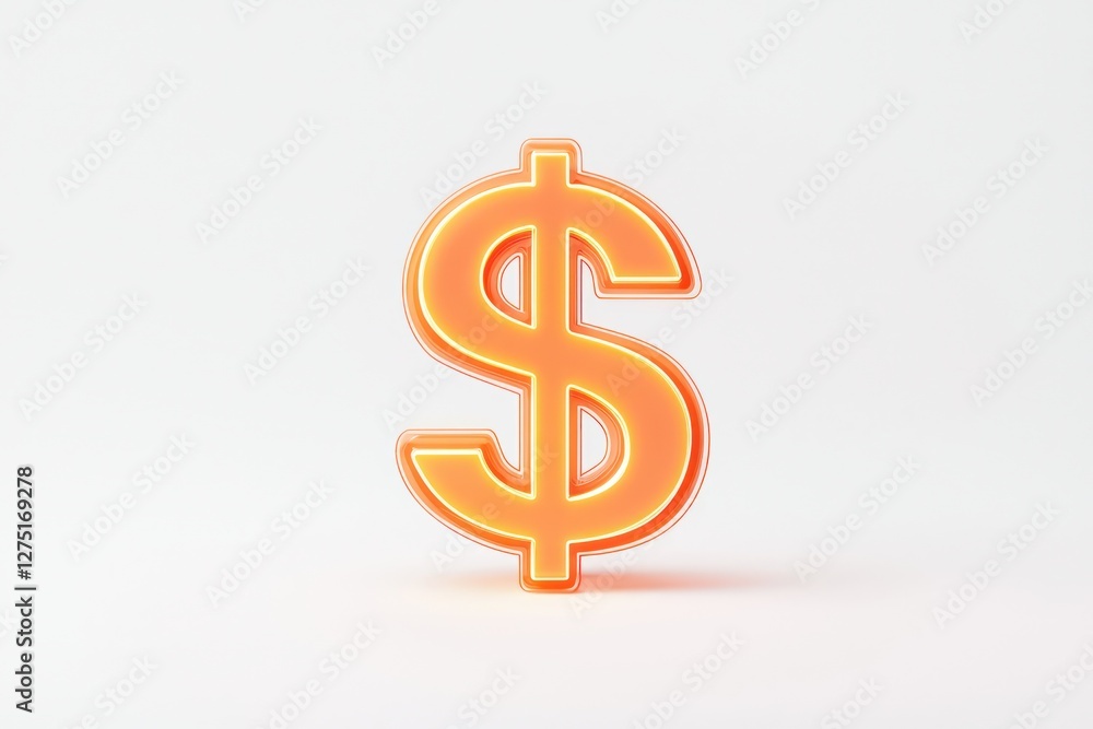3D icon of money representing currency and finance with a solid background. 3D icon of money representing currency and finance with a solid background.