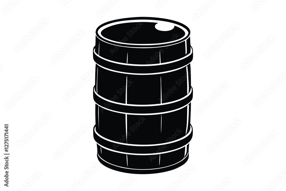 Silhouette design of a metal barrel vector art illustration.eps Silhouette design of a metal barrel vector art illustration.eps