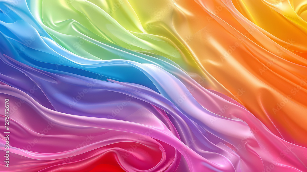 Obraz premium Dynamic Swirls of Rainbow Colors in an Abstract Style