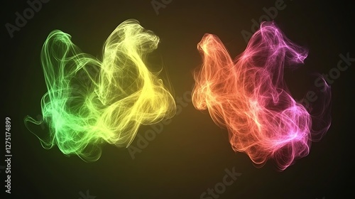 Wallpaper Mural Abstract Colorful Energy Forms Swirling In Dark Space Torontodigital.ca