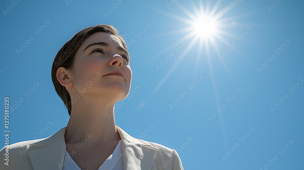 Empowering journey of a young woman under the bright sun portrait photography outdoors low angle self-discovery Empowering journey of a young woman under the bright sun portrait photography outdoors low angle self-discovery
