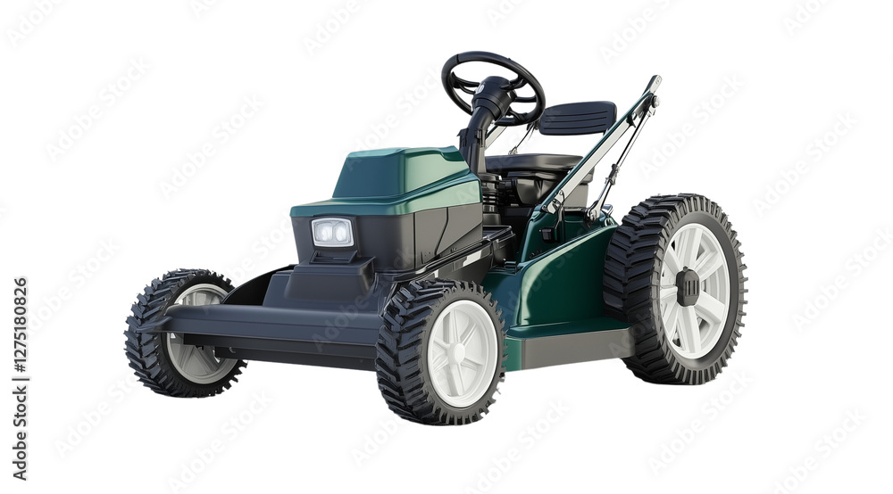 PNG, Garden tools, lawnmower, isolated on white background, created by Generative AI technology. PNG, Garden tools, lawnmower, isolated on white background, created by Generative AI technology.