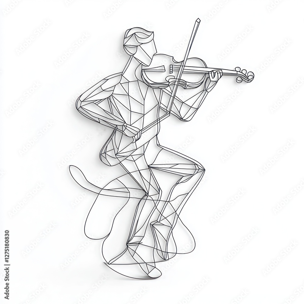 3D icon of musician figure symbolizing creative work in the arts. 3D icon of musician figure symbolizing creative work in the arts.