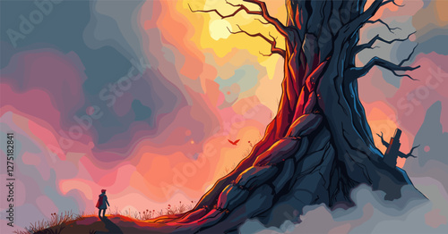 A hand-drawn Color sketchnote fairy sketch in a massive