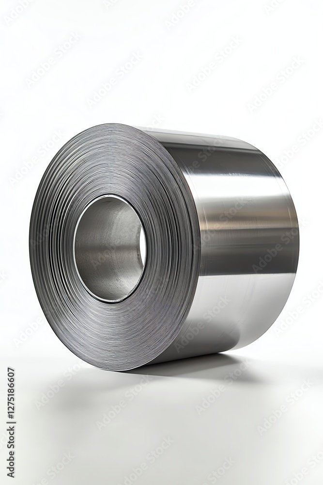 High-quality rolled steel sheet isolated on white. Perfect for industrial use, construction, and metal fabrication. Shiny, detailed, and ready for your projects. High-quality rolled steel sheet isolated on white. Perfect for industrial use, construction, and metal fabrication. Shiny, detailed, and ready for your projects.