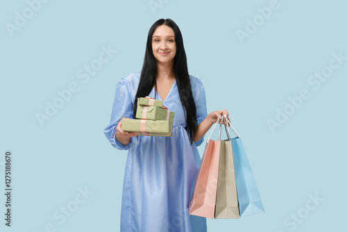 Beautiful young woman with ...