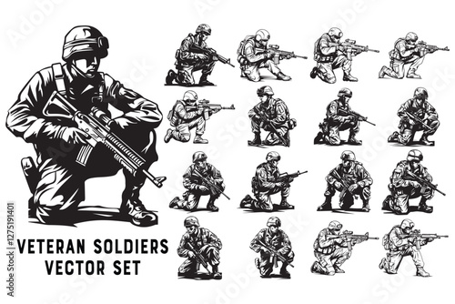 Military Hero Veteran Vector Graphics
