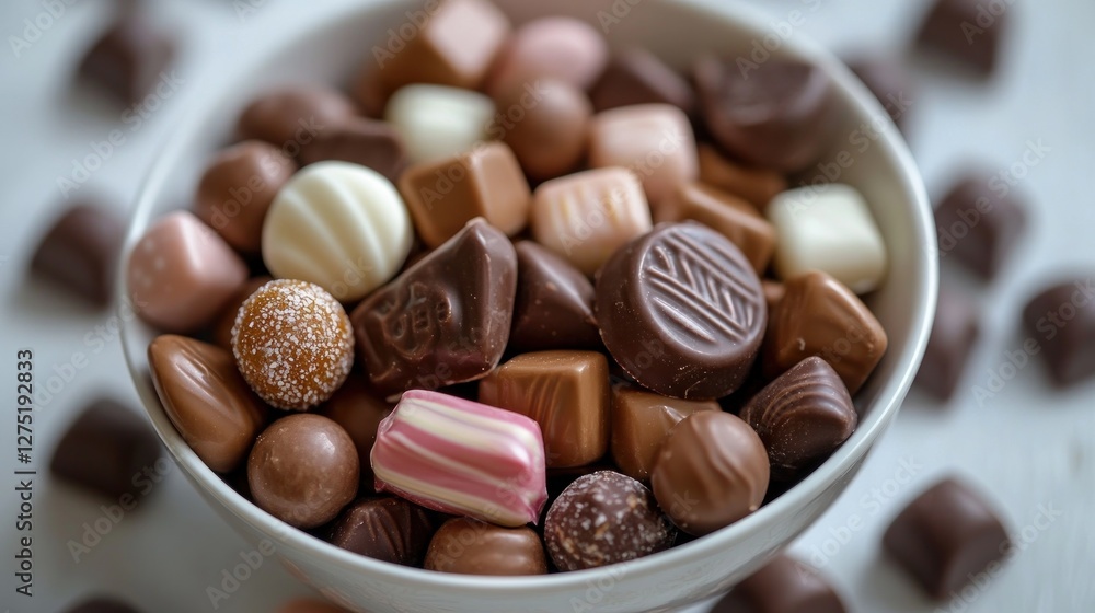 A Bowl of Assorted Delicious Chocolates A Bowl of Assorted Delicious Chocolates