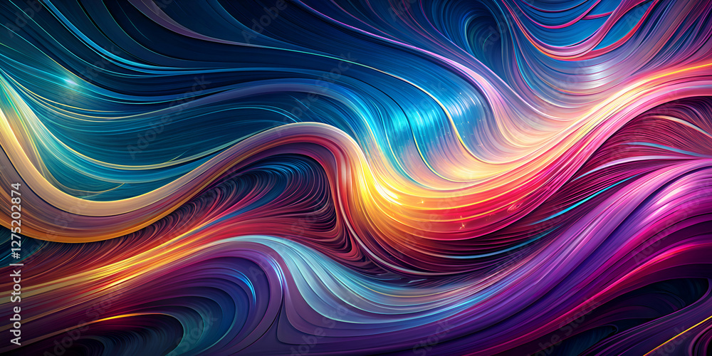 Abstract Colorful Swirling Lines. Dynamic Digital Art Abstract Colorful Swirling Lines. Dynamic Digital Art