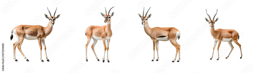 Obraz premium Graceful Antelope Standing on Transparent Background