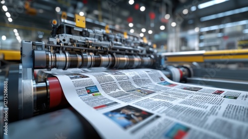 Wallpaper Mural Newspaper printing press factory production line Torontodigital.ca