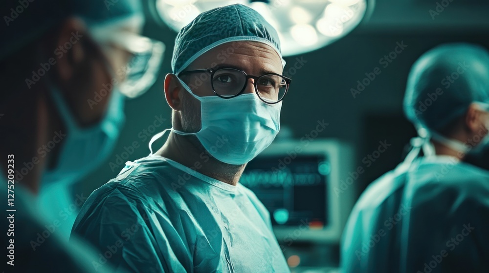 Focused Surgeon in Operating Room Focused Surgeon in Operating Room